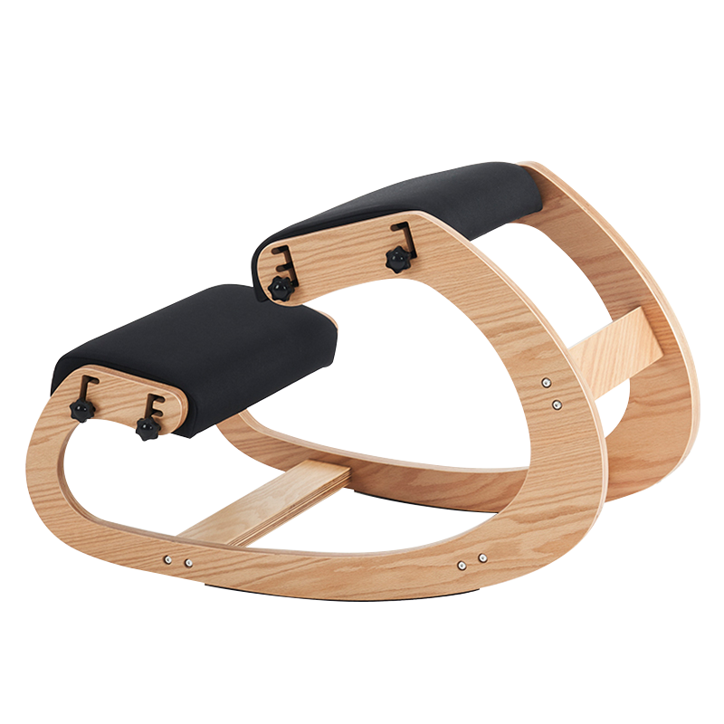 Fekete kárpitozott üléses térdelő irodai szék (Y-C33)