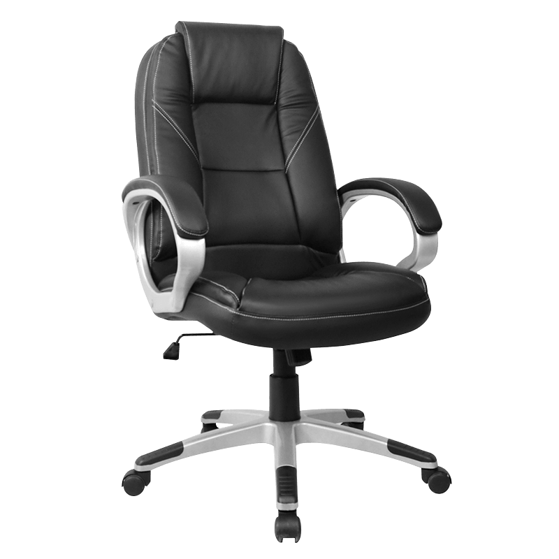 Ergonomikus fekete bőr menedzser irodai szék (Y-2753)