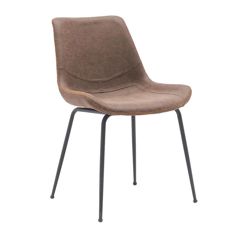 Barna fémlábú középtámlás kiemelő étkezőszékek (Y-C12)