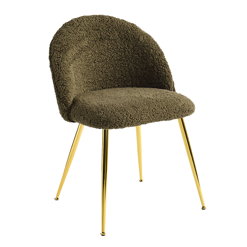 Zöld Teddy polár étkezőszék arany alappal (Y-C16)