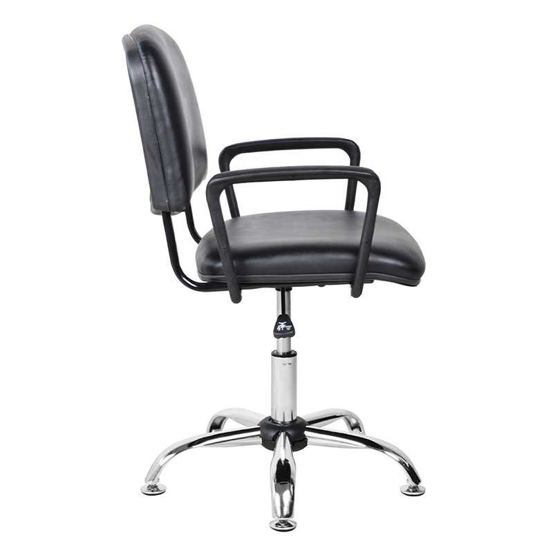 Háttámla PU fém karfás szalonszék krómozott csúszással (M-6118)