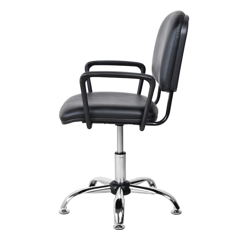 Háttámla PU fém karfás szalonszék krómozott csúszással (M-6118)