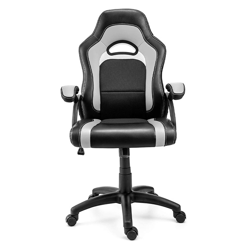 Modern szövet nappali fotel forgatható, állítható fejtámla-emelővel Pu fém acél anyag játékhoz és számítástechnikához (Y-2647)