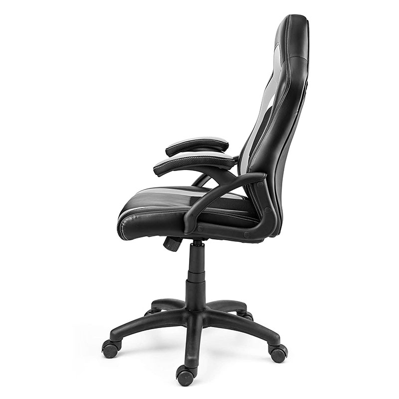 Modern szövet nappali fotel forgatható, állítható fejtámla-emelővel Pu fém acél anyag játékhoz és számítástechnikához (Y-2647)