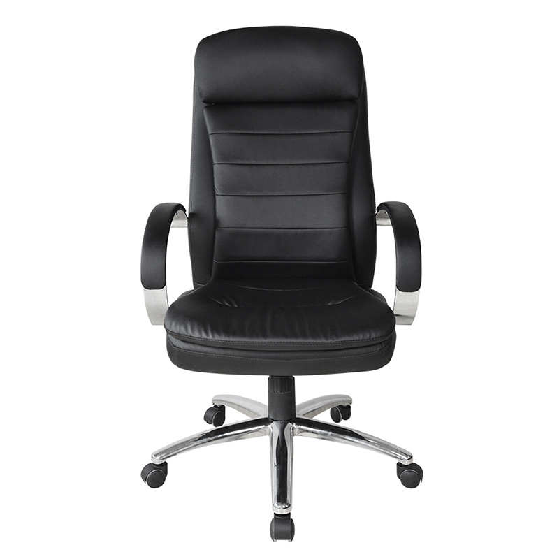 Magas háttámlájú, krómozott kartámaszú vezetői irodai szék (Y-2820)