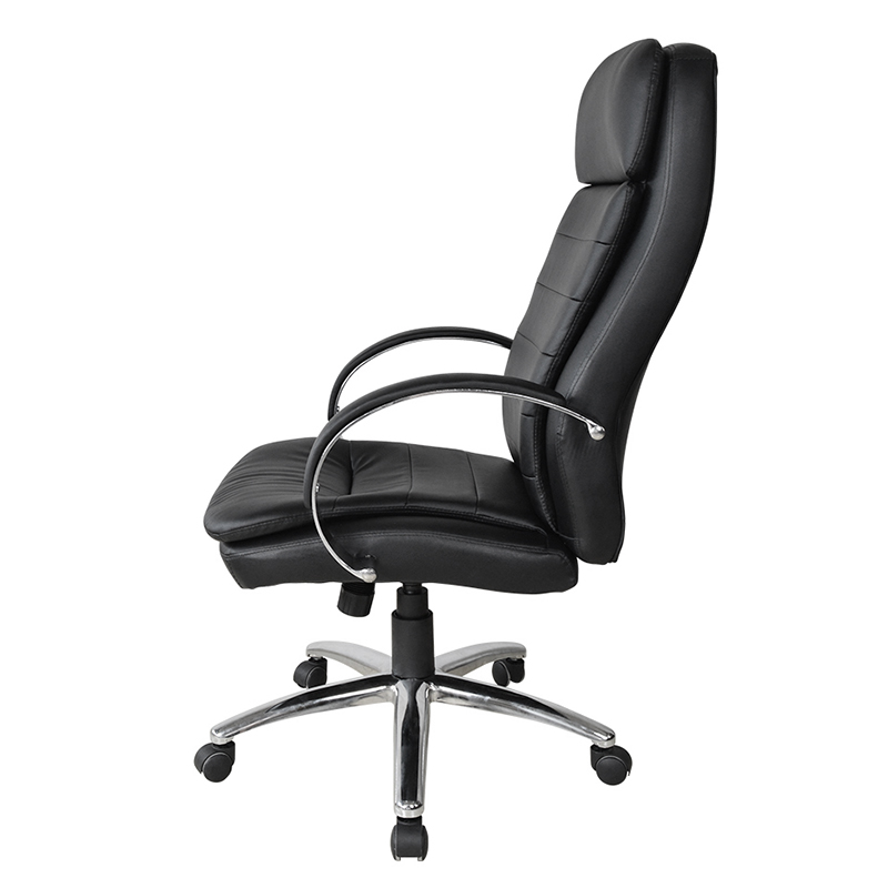 Magas háttámlájú, krómozott kartámaszú vezetői irodai szék (Y-2820)