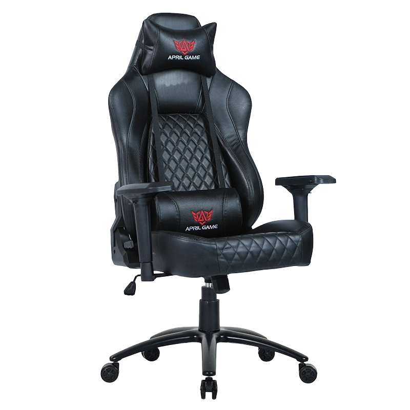 Magas háttámlájú 4D kartámasz, feketére festett fém talpú játékszék (Y-2520)