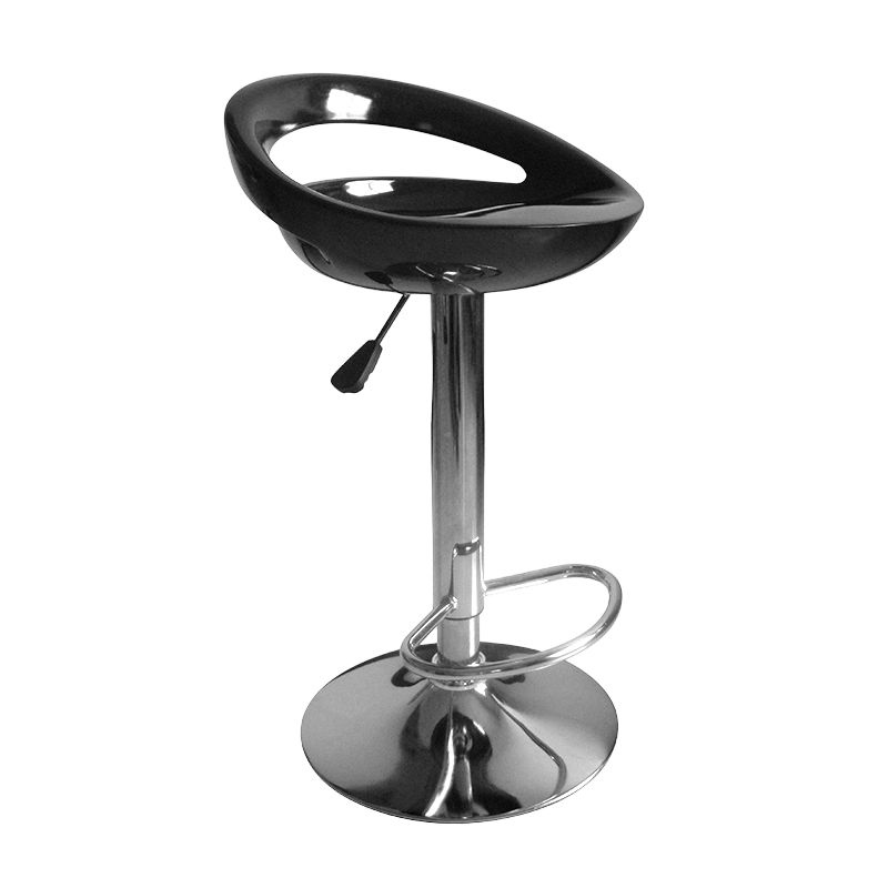 Fekete ABS műanyag alacsony háttámla forgatható emelő bárszék (GY-914)